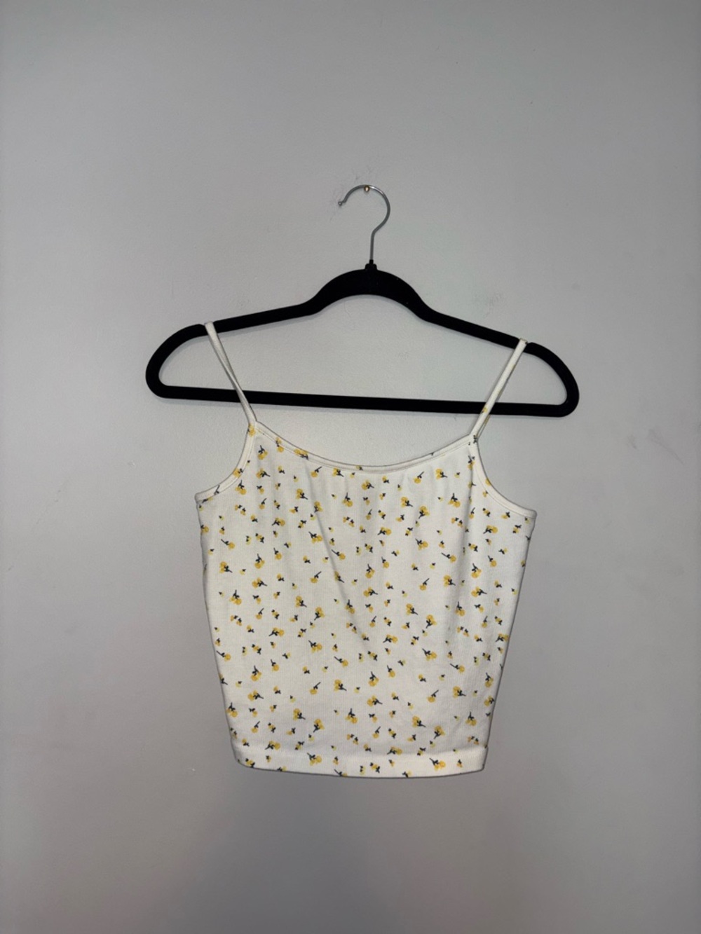 ONLY ~ White Floral Cropped TankTop